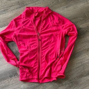 Tangerine Hot Pink Athletic Zip-Up Jacket sz l